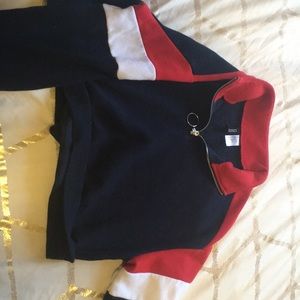 Long sleeve cropped sweatshirt